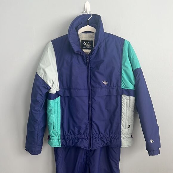 Roffe Made in the USA Women’s 12 Vintage Snow bibs pants Coat Jacket Ski Set - Picture 3 of 16